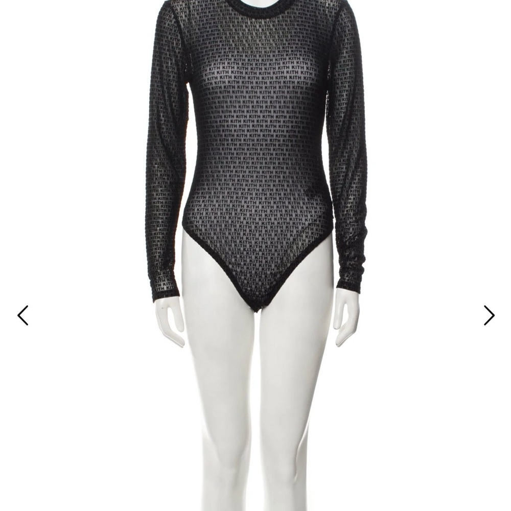 Kith Black Patterned Long Sleeve Bodysuit